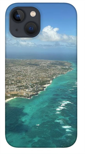 Aerial View of Caribbean Island Ocean - Phone Case