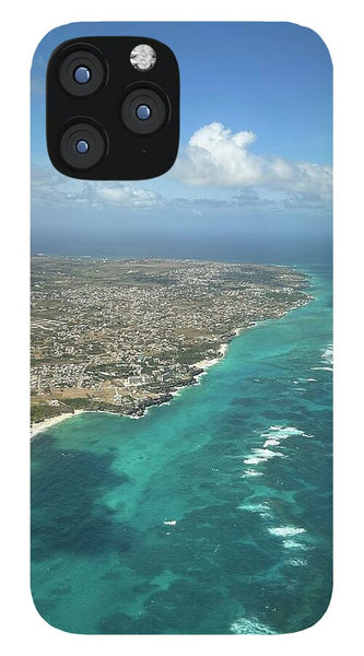 Aerial View of Caribbean Island Ocean - Phone Case