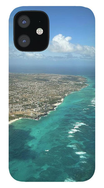 Aerial View of Caribbean Island Ocean - Phone Case