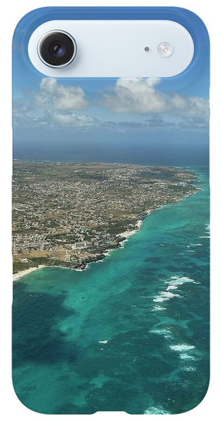 Aerial View of Caribbean Island Ocean - Phone Case