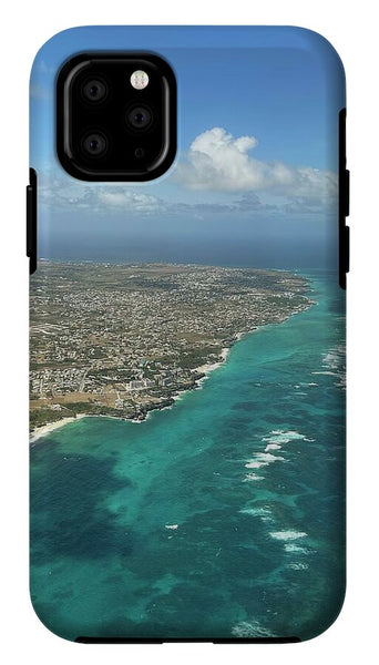 Aerial View of Caribbean Island Ocean - Phone Case