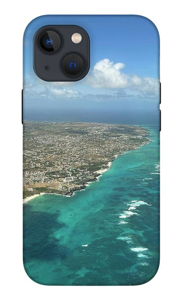 Aerial View of Caribbean Island Ocean - Phone Case