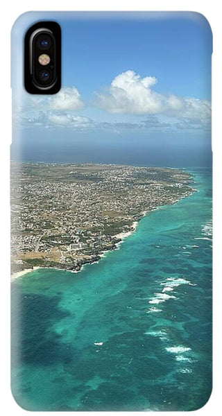 Aerial View of Caribbean Island Ocean - Phone Case