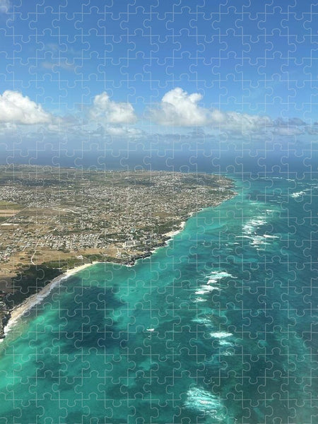 Aerial View of Caribbean Island Ocean - Puzzle