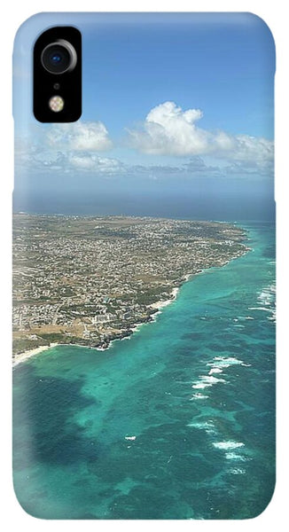 Aerial View of Caribbean Island Ocean - Phone Case