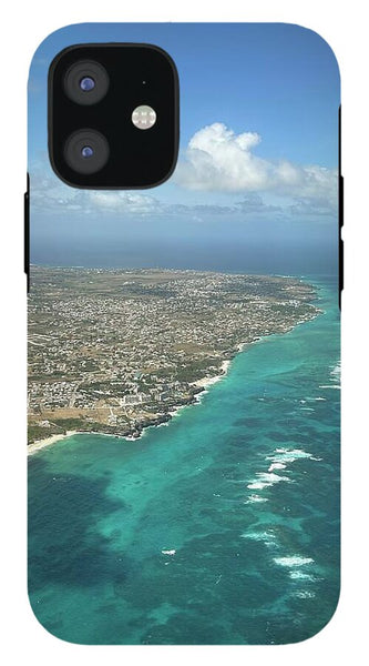 Aerial View of Caribbean Island Ocean - Phone Case