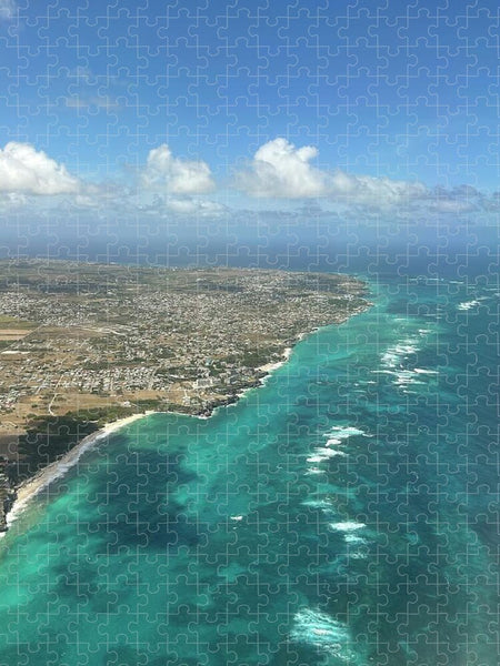 Aerial View of Caribbean Island Ocean - Puzzle