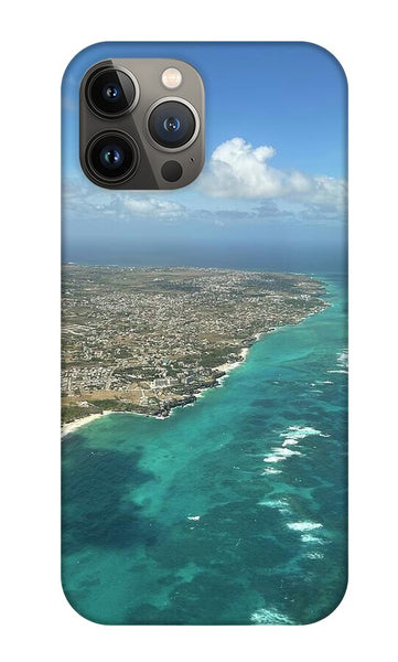 Aerial View of Caribbean Island Ocean - Phone Case