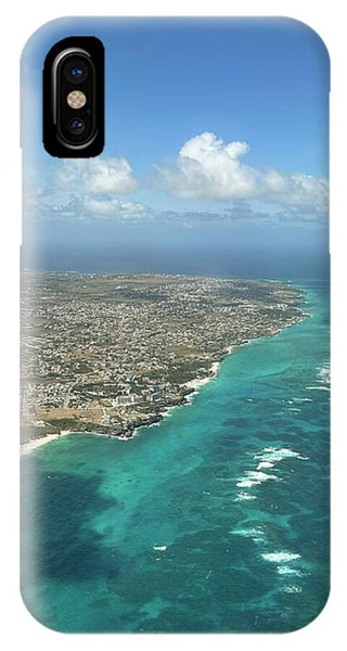 Aerial View of Caribbean Island Ocean - Phone Case