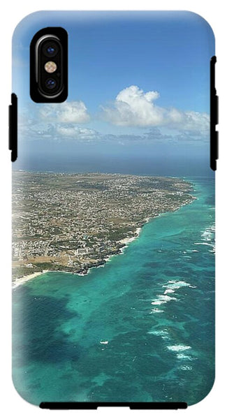 Aerial View of Caribbean Island Ocean - Phone Case
