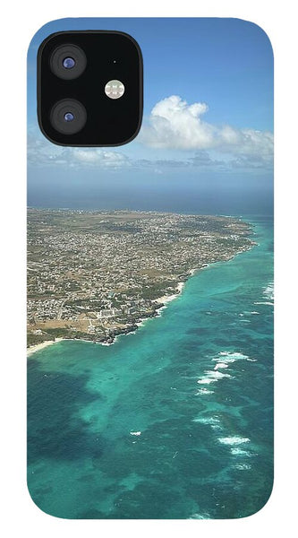 Aerial View of Caribbean Island Ocean - Phone Case