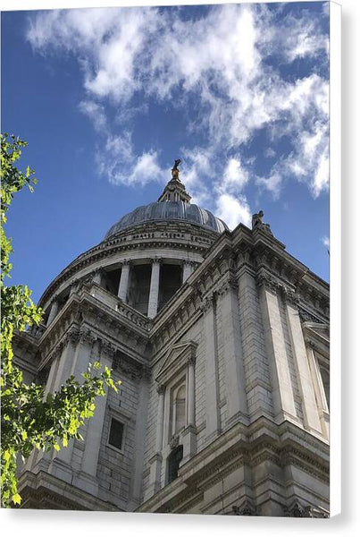 Architectural Dome Against Blue Sky - Canvas Print