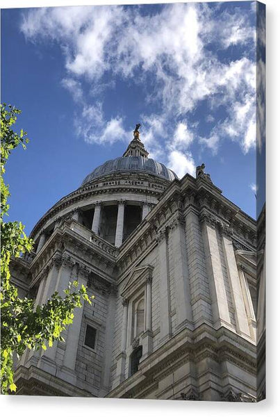 Architectural Dome Against Blue Sky - Canvas Print