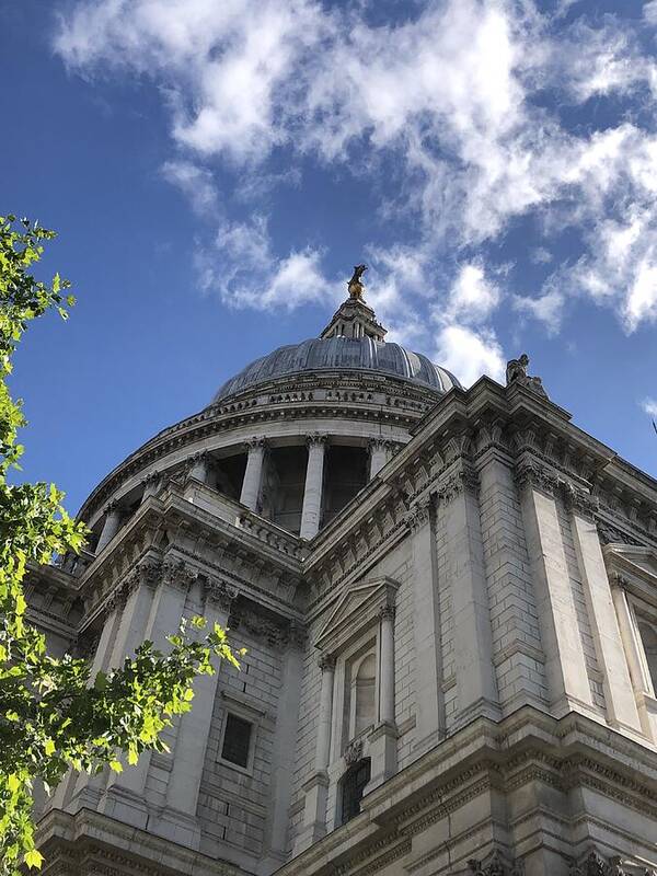 Architectural Dome Against Blue Sky - Art Print