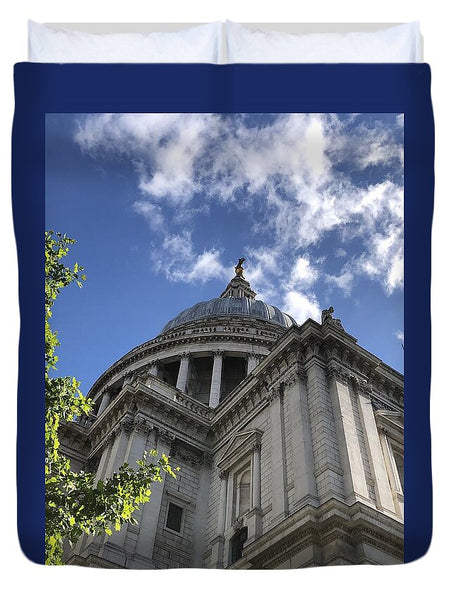 Architectural Dome Against Blue Sky - Duvet Cover