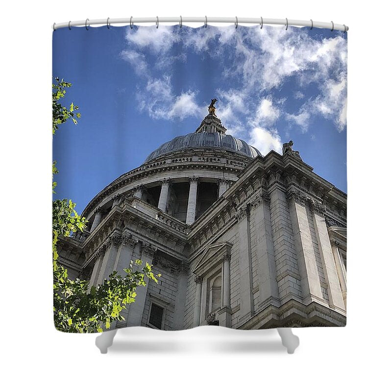 Architectural Dome Against Blue Sky - Shower Curtain