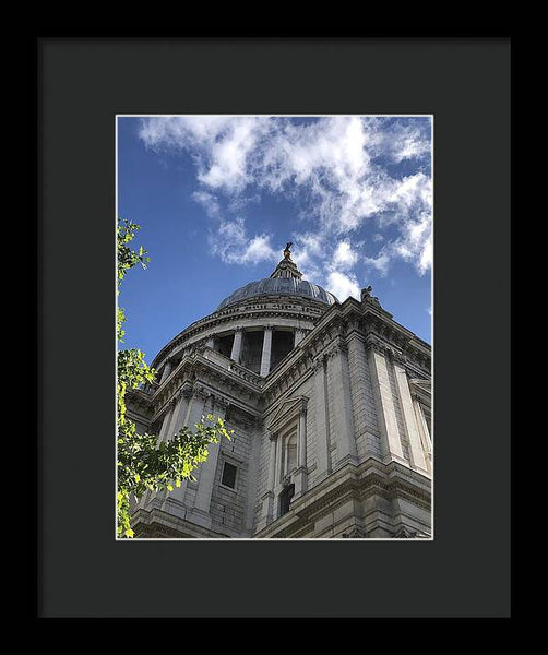 Architectural Dome Against Blue Sky - Framed Print