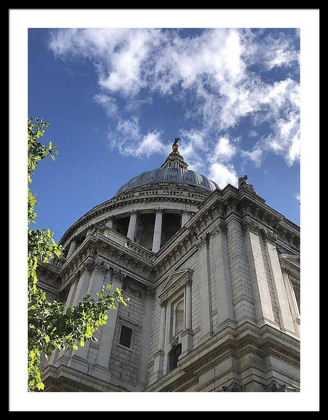 Architectural Dome Against Blue Sky - Framed Print