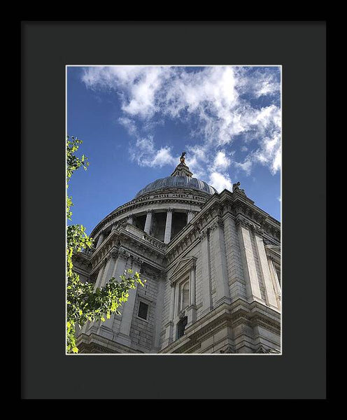 Architectural Dome Against Blue Sky - Framed Print