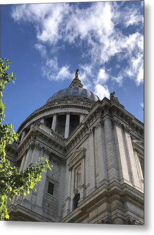 Architectural Dome Against Blue Sky - Metal Print