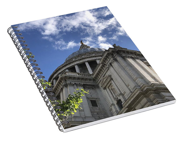 Architectural Dome Against Blue Sky - Spiral Notebook