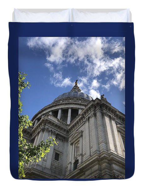 Architectural Dome Against Blue Sky - Duvet Cover