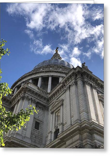 Architectural Dome Against Blue Sky - Greeting Card