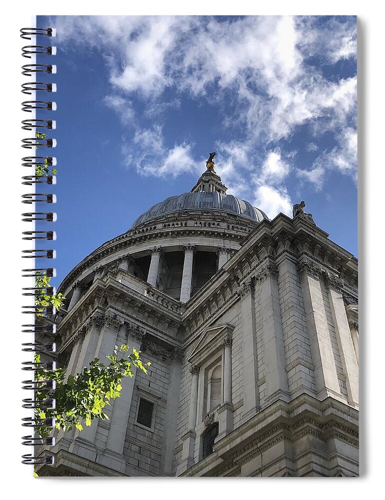 Architectural Dome Against Blue Sky - Spiral Notebook