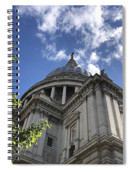Architectural Dome Against Blue Sky - Spiral Notebook