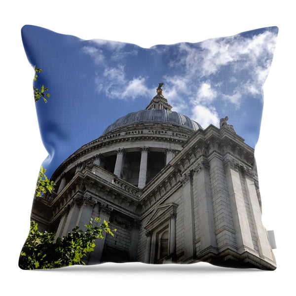 Architectural Dome Against Blue Sky - Throw Pillow