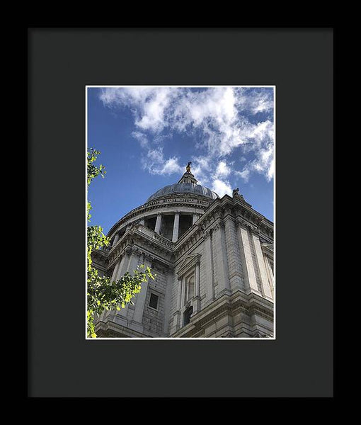 Architectural Dome Against Blue Sky - Framed Print