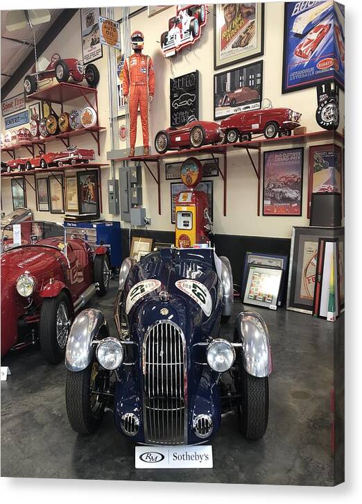 Classic Car Showroom Display MG - Canvas Print