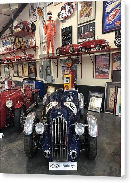 Classic Car Showroom Display MG - Canvas Print