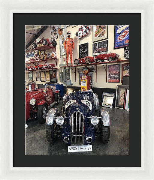 Classic Car Showroom Display MG - Framed Print