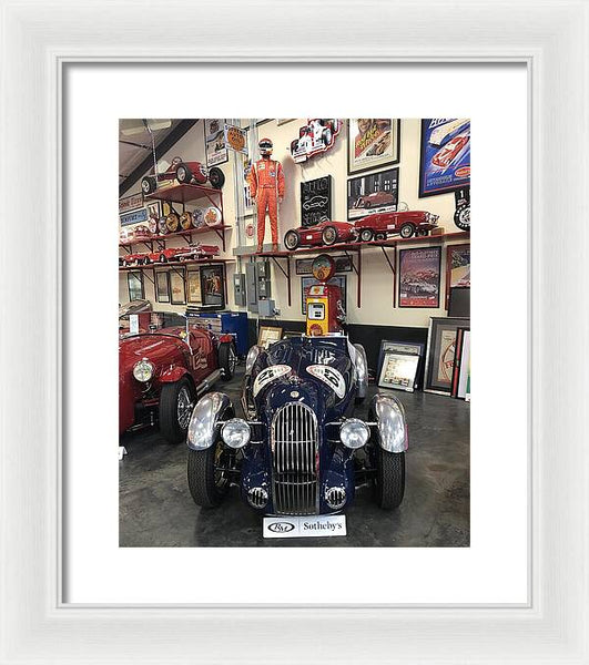 Classic Car Showroom Display MG - Framed Print