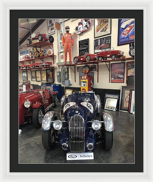 Classic Car Showroom Display MG - Framed Print