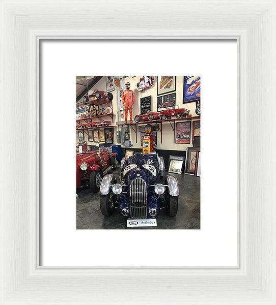 Classic Car Showroom Display MG - Framed Print