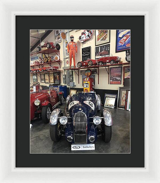 Classic Car Showroom Display MG - Framed Print
