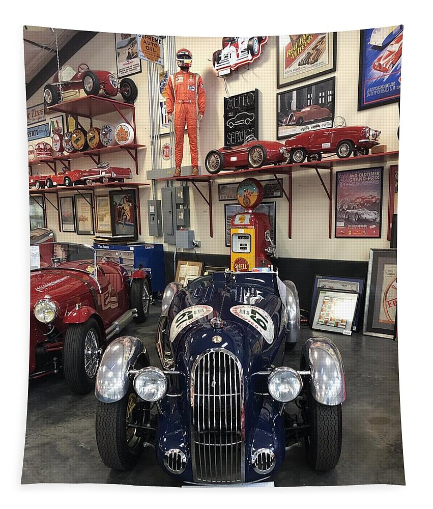 Classic Car Showroom Display MG - Tapestry