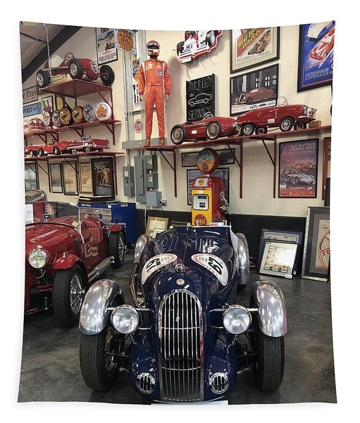 Classic Car Showroom Display MG - Tapestry