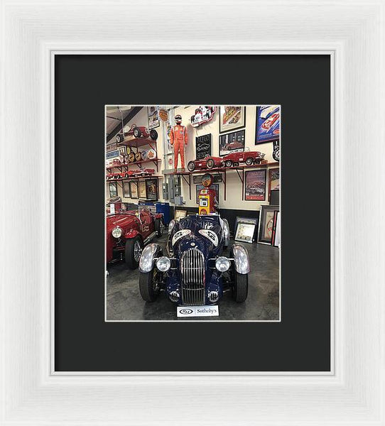 Classic Car Showroom Display MG - Framed Print