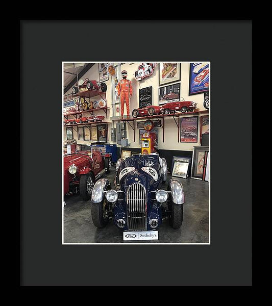 Classic Car Showroom Display MG - Framed Print