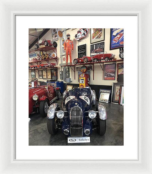 Classic Car Showroom Display MG - Framed Print