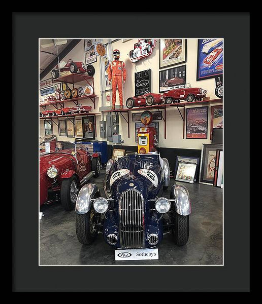 Classic Car Showroom Display MG - Framed Print