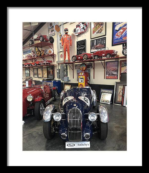 Classic Car Showroom Display MG - Framed Print