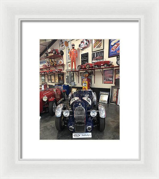 Classic Car Showroom Display MG - Framed Print