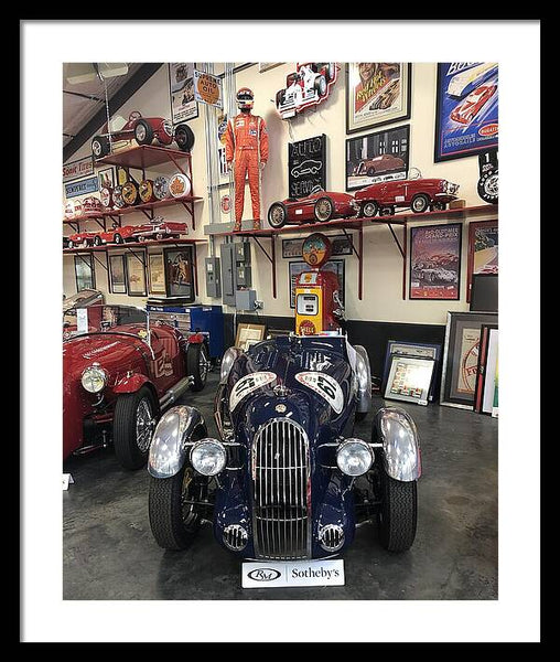 Classic Car Showroom Display MG - Framed Print