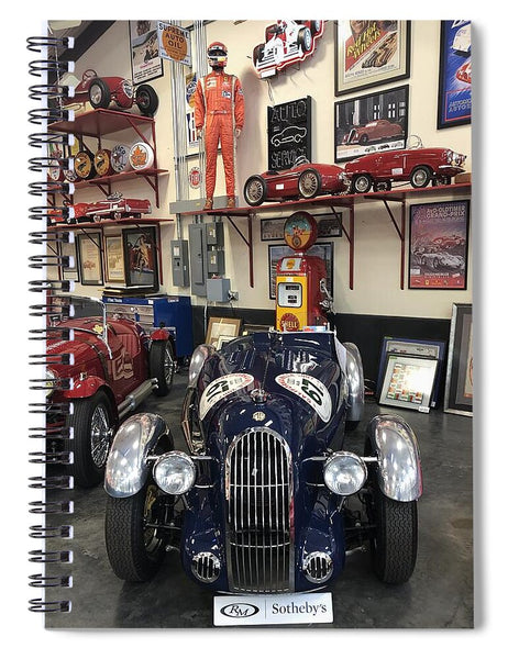 Classic Car Showroom Display MG - Spiral Notebook