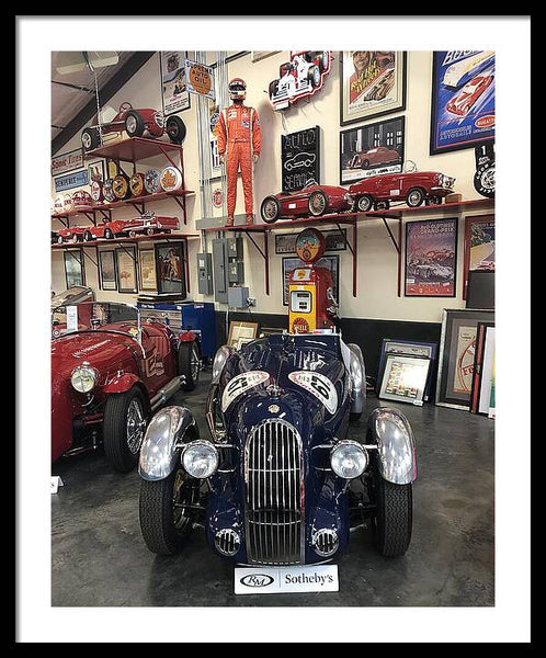 Classic Car Showroom Display MG - Framed Print