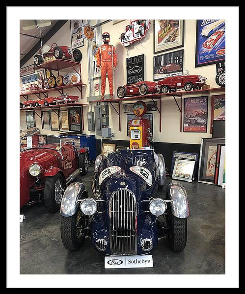 Classic Car Showroom Display MG - Framed Print